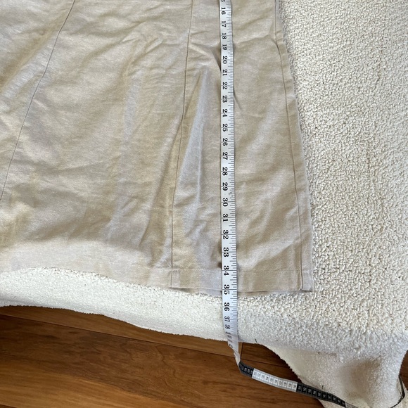Old Navy Light Beige Linen summer neutral mini dress XL - Picture 4 of 8